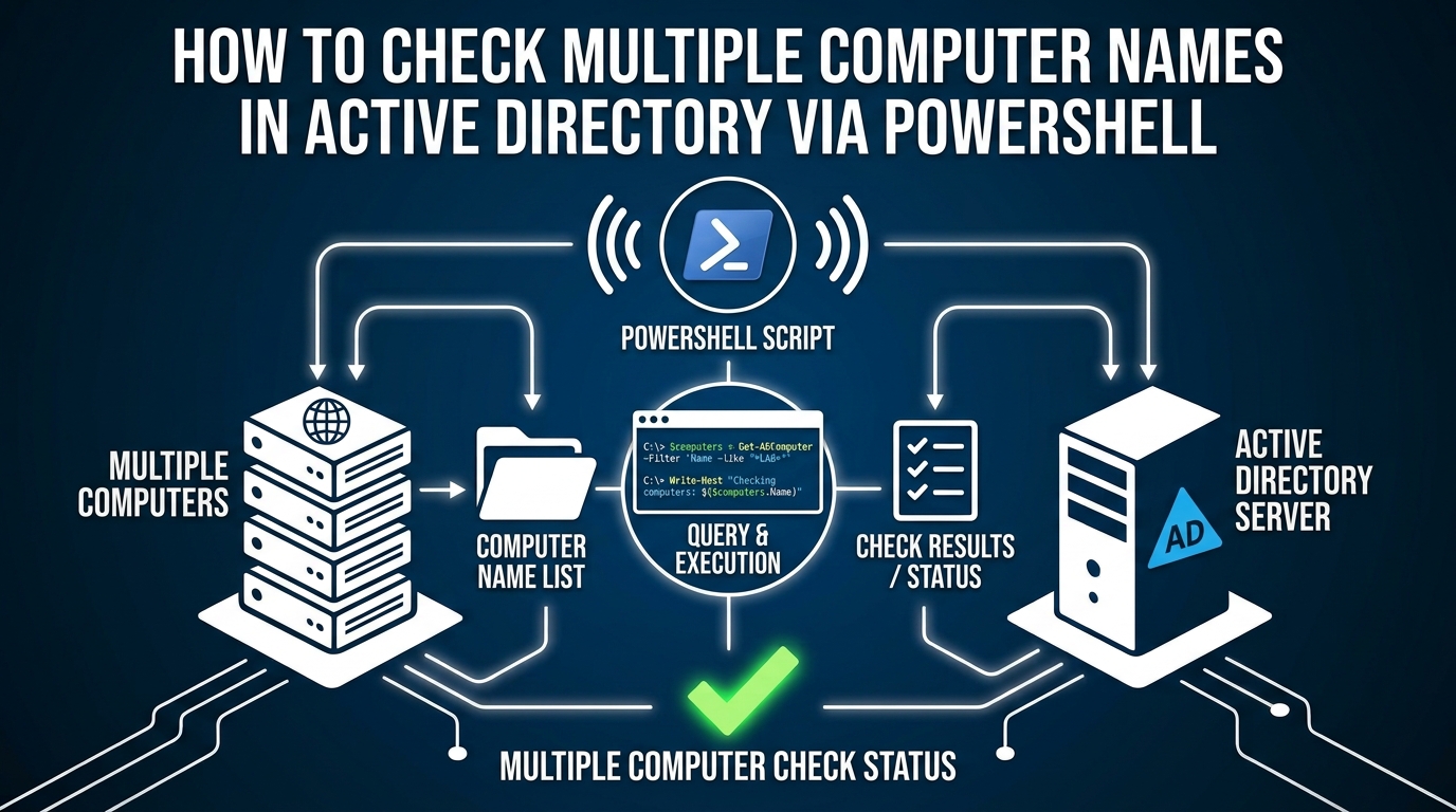 How to check Multiple Computer Names in Active Directory via PowerShell