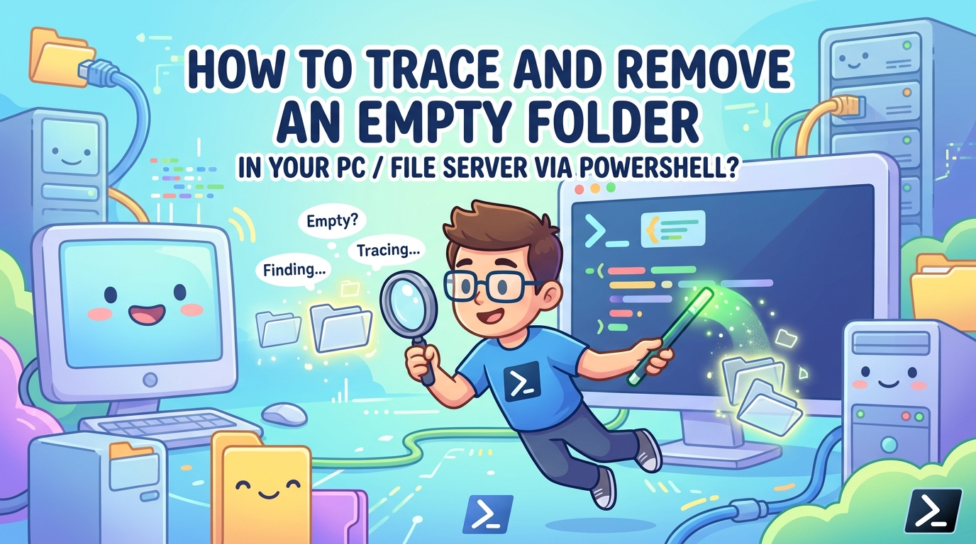 How to trace and remove an empty folder in your PC/File Server via Powershell