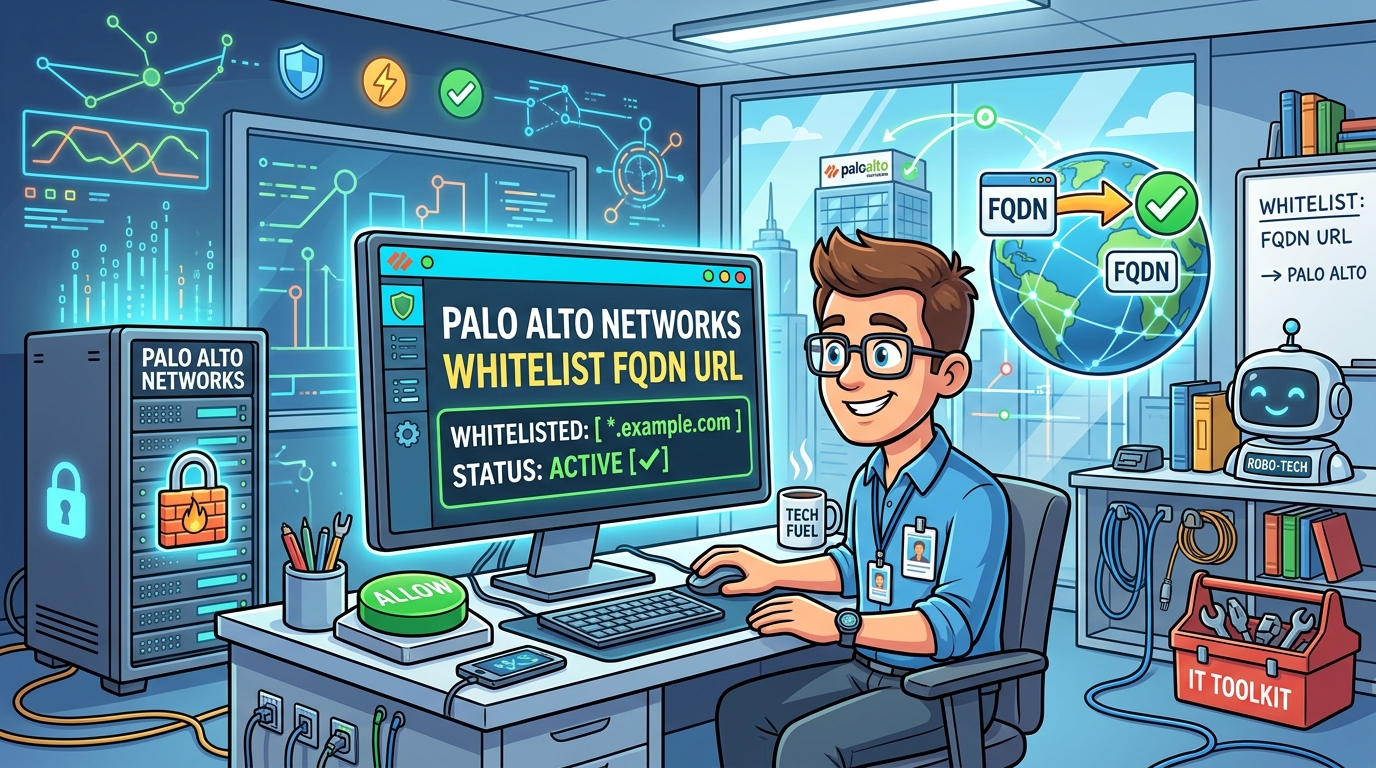 How to whitelist FQDN url into Palo Alto